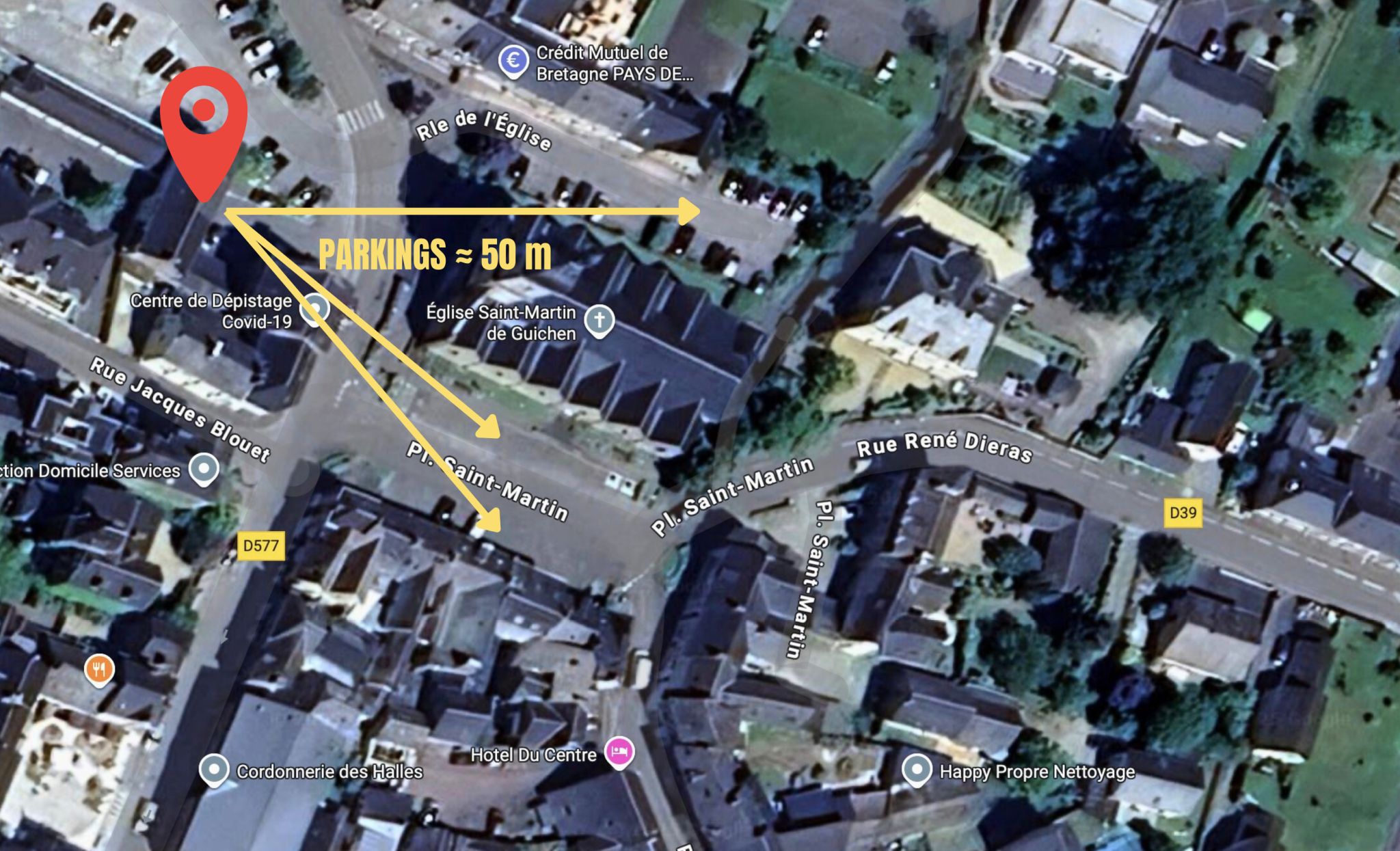 À louer cellule 59 m2 - centre bourg GUICHEN