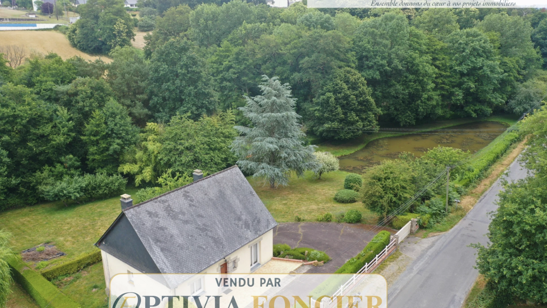 Propriété T5 75 m2 - 3480 m2 de terrain avec plan d'eau et sous-sol - Combles aménageables