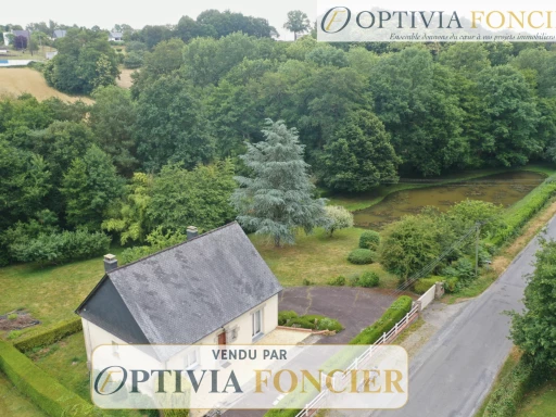 Propriété T5 75 m2 - 3480 m2 de terrain avec plan d'eau et sous-sol - Combles aménageables