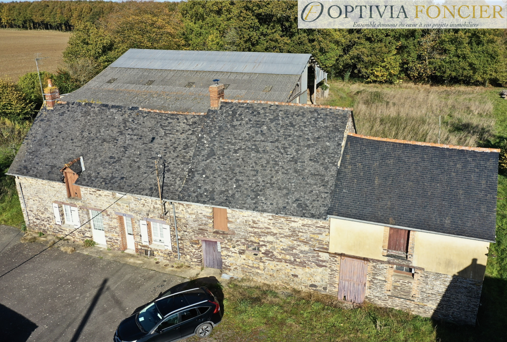 Longère à rénover - Potentiel 208 m2 - 2 650 m2 de terrain - Bel environnement